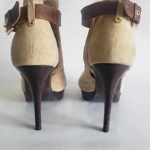 N.Y.L.A. Mariah Peep Toe Bootie - Picture 3 of 4